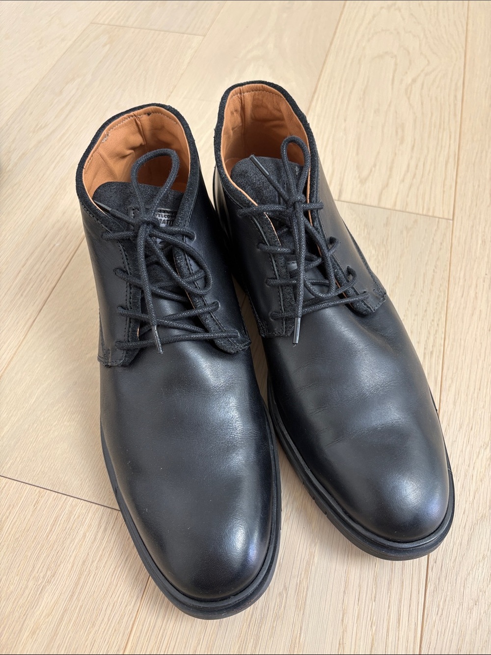Browns Shoes "Creative Oasis" Men's Black Leather Chukka Boots Size 43/US 10